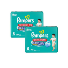 팸퍼스 2025 베이비드라이 팬티형 기저귀 남녀공용, 5단계, 72매