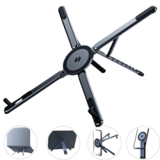 라이프굳즈 휴대용 접이식 노트북 거치대 맥세이프 태블릿 스마트폰, 1개, 그레이