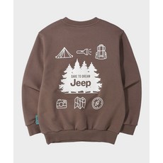 지프 JEEP JEEPKIDS 그린라벨 캠핑 맨투맨KQ5TSU891BR 476208