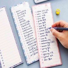 체크리스트 메모지 귀여운메모지, 노랑