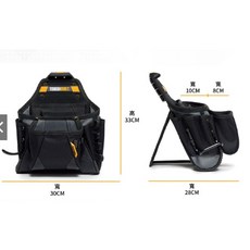 美國托比爾 TOUGHBUILT 多功能工具袋-附鐵鎚架 TB-CT-01，專業工具收納，耐磨便攜, 1個, TB-CT-01 美國托比爾