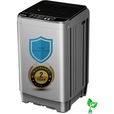 휴대용 세탁기 - 컴팩트한 2.0 Cu.ft 공간 절약을 위한 전자동 탑 로더 아파트 가정 기숙사에 이상적임 10회 세탁 주기 저소음 배수 펌프 포함 IPX4