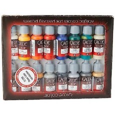 Vallejo 72299 판타지 피규어용 아크릴 물감 16색, 멀티 16색, 1개