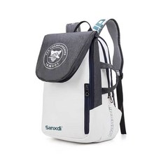 우림 배드민턴백팩 신발 수납 배낭 라켓백 스쿼시 테니스, 1개, 그레이화이트