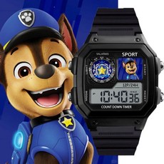 汪汪隊立大功周邊斑點狗兒童電子手錶鬧鐘計時日期顯示二次元禮物