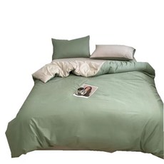 퀸이불베개세트 녹색 섬유 커버 홈 여름 스리 모달침대커버세트 장식