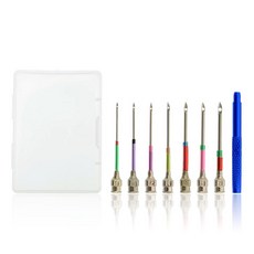 1 세트 자수 스티치 펀치 바늘 Felting 펀치 바늘 자수 Poking 크로스 스티치 도구 크로 셰 뜨개질, 보여진 바와 같이, 9피스 세트, 1개