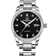 Montre femme 2025 카니발 자동 시계 여성 달력 패션 빛나는 방수 사파이어 Relogio feminino