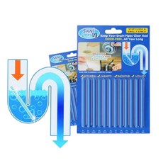 水管疏通清潔棒 下水道疏通清潔棒 水管去污棒 清潔棒 除臭棒 清潔用品, 1個, 單根價格-下單50送10根