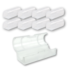 코지박스 케이블 선정리 클립 홀더 후크 캡형, 10개, 반투명 중형