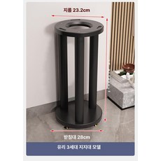 거치대 오디오 스피커 이중 인테리어 브래킷 선반, 유리 5세대 블랙, 68cm