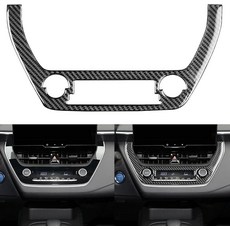 자동차 센터 콘솔 AC 조절 컨트롤 패널 커버 데칼 리얼 스티커 실제 품질 부드러운 탄소 섬유 토요타 코롤라 & 크로스 2019 2020 2021 2022 2023 2024 2, AC 조절 컨트롤 - C