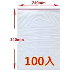 MIT PE夾鏈袋 10號袋 24*34CM 100入/包, 中號（M）, 1個, 1個裝
