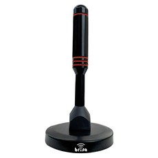 브리사 디지털 TV 안테나 자석 스탠드형 UHD 지상파 실내 수신기 USB 증폭기, 블랙, 1개