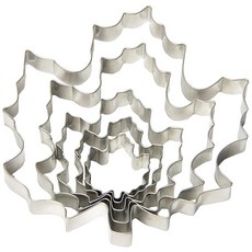 폭스런 메이플 리프 쿠키 커터 5종 세트, Silver, 1개