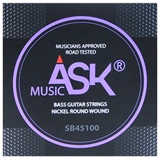 애스크뮤직 ASK MUSIC 베이스 스트링 045-100 (SB45100), ASK MUSIC NICKEL ROUND WOUND (SB40100), *