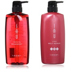LebeL IAU 르벨 이오 샴푸 트리트먼트 세트 600ml 클렌징 릴렉스먼트 멜트리페어, 1세트