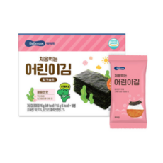베베쿡 처음 먹는 어린이김, 2개, 깔끔한 맛 (핑크솔트)
