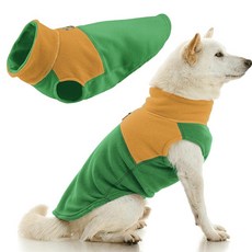 Gooby 플리스 조끼 후디 투톤 - 그린 XS - 내구성 있는 금속 목줄 링이 있는 부드러운 플리스 조끼 후드 스타일리시한 투톤 강아지 후디 소형에서 중형견용, X-Small (Around 4-lb), 그린 투톤