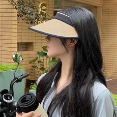 접이식 썬캡 (베이지) 여성 야외 여름모자 자외선차단tjr9+6fZt