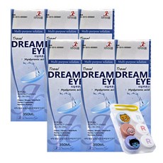 드림아이 멀티액 350ml X 6개 카카오 렌즈케이스 증정 렌즈용액 렌즈세정액 렌즈세척액 소프트렌즈용액