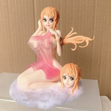 賣場新款 海賊航海浴衣娜美手辦美少女係列雙頭可換機箱擺件模型, 1個, 浴衣娜美【高約15CM】袋裝