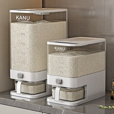 Somang [식약처인증정품] 원터치 방습 쌀통 10KG 쌀보관용기, 1개, 화이트