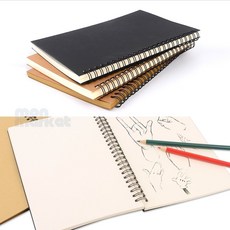 숍블리 드로잉북 50매 드로잉종이, 브라운+화이트