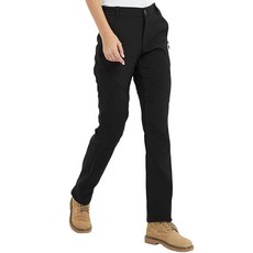 FLYGAGAGA 방한 팬츠 등산 바지 기모바지 아웃도어 팬츠 긴바지 긴바지 클라이밍 팬츠 방한 방수 방풍 통기 도톰한 기모 가을 겨울용 여성 (S 블랙)