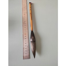 老毛筆 梁郭筆廠 二號提筆 牛角鬥處微裂紋 筆頭保存完好 出鋒6.8cm 口徑1.9cm, 1個, 參考詳情頁