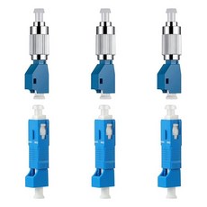 Moocci 3PC FC 수 - LC 암 하이브리드 광섬유 컨버터 어댑터+ 3PC LC 암 - SC 수 하이브리드 플랜지 싱글 모드 9/125 SM 광섬유 어댑터 커넥터, 3