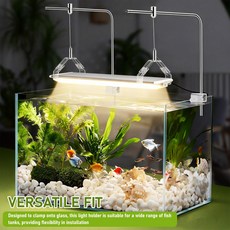 메탈라이트 어항조명 수초용 2Pcs 조정 가능 어항 라이트 브래킷 넓은 유리 탱크 용 알루미늄 합금 수족관 조명 스탠드 홀더 간편한 설치, [01] 옵션1