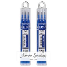 프리쿠션 볼용 교체용 잉크 0.5mm 프리쿠션 잉크 LFBKRF30EF 블루 단색 타입 교체용 심(파란색) 3개입 ×2 (총 6개) Jasmine Symphony 인덱스 카드 1