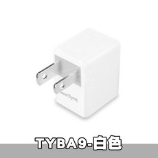 PowerSync 3轉2 L型電源轉接頭 (黑色), 1個, TYBA9／白色
