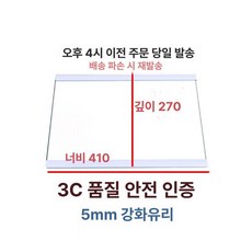 냉장고 슬라이드 선반 트레이 가벽 글라스 이중, 기본 모델명/품번, 41x27cm 이중 가장자리