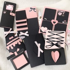 手賬裝飾 高顏值立體書小機關diy手工自制套裝定制情侶禮物成長手冊, 禮物盒黑粉