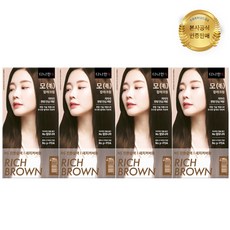 다나한 PPD없는 한방 새치 염색약, N5 진한갈색, 4개