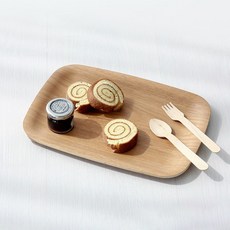 마켓비 우드트레이 일반형 28x20 쟁반, 내추럴