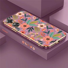 꽃 케이스 도금 실리콘 커버, 1개, 3. Purple-173 B. A58 4G
