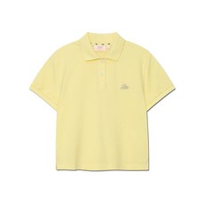 LEE 우먼 피케 카라 크롭 티셔츠 옐로우 406077
