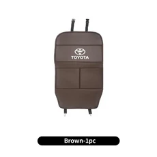 Toyota Corolla Yaris Aygo Prius CHR Camry Auris Avensis Land 용 카시트 안티 킥 패드 가죽 먼지 방지, 01 1PC Brown