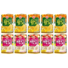 오뚜기 황도 5개+백도 5개, 1세트, 400g