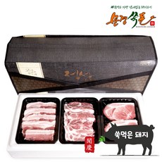 [문경쑥돈직영] 한돈 1+등급 고급선물세트 1.5kg 삼겹살+목살+미전지, 1개