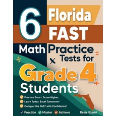 (영문도서)6 Florida FAST Grade 4 Math Practice Tests Paperback, Effortless Math Education, English, 9798896479512