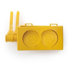 현대전기공구 콘센트 보호커버2구 충격방지 방우커버, 1개