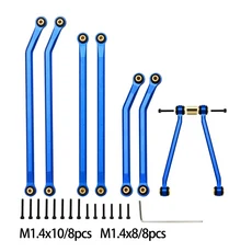 BDXRC CNC 알루미늄 하이 클리어런스 4 링크 세트 업그레이드 부품 1/24 크롤러 자동차 SCX24 Gladiator AX, 05 blue