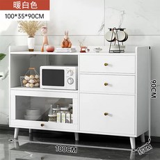 暖白色儲物櫃 100*35*90CM, 暖白色