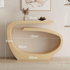 디자인복도콘솔 거실 폭좁은 가구 테이블 복도장 럭셔리 미드센츄리, 완전 설치, 4. 황금색 120