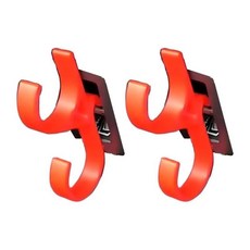 싱글더블 훅 차량용 우산 걸이 수직 걸이형 흔들림 방지 드릴링 불필요, 1. 2pcs red, 1개