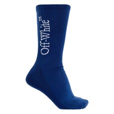 오프화이트 로고 프린트 코튼 양말